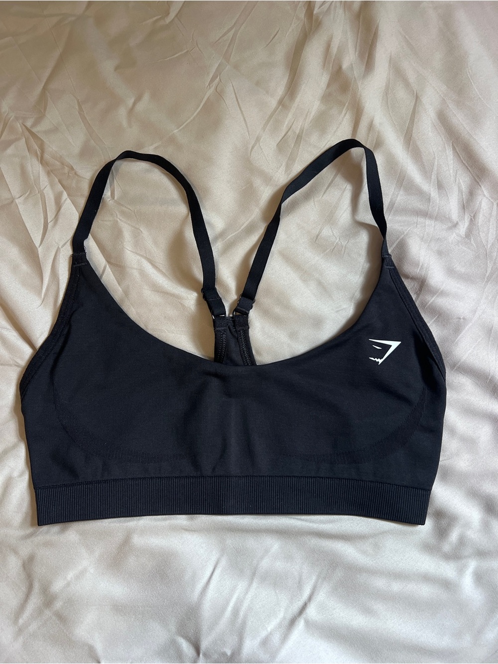 Gymshark Black Racerback Minimalist Sports Bra